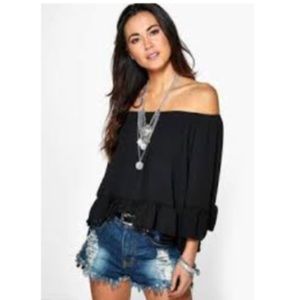 Boohoo off the shoulder blouse